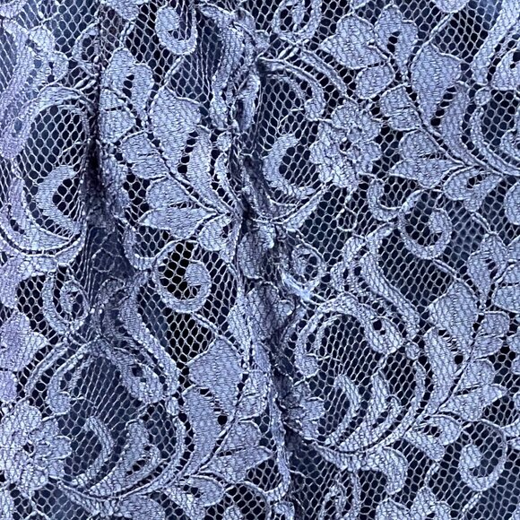 Betsy & Adam Blue Lace Gown - Picture 2 of 6